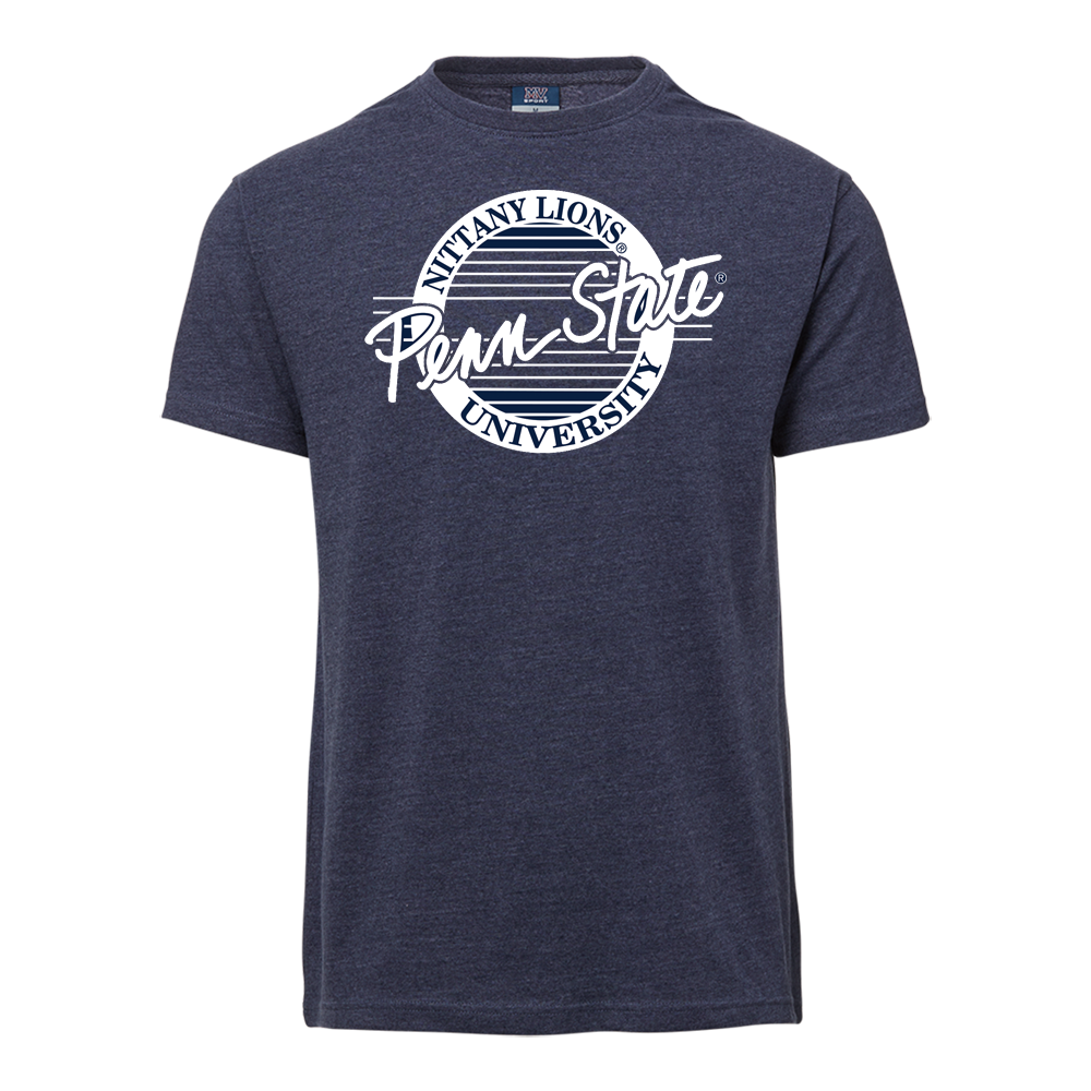 Short Sleeve Tee Shirt w Retro Circle Design