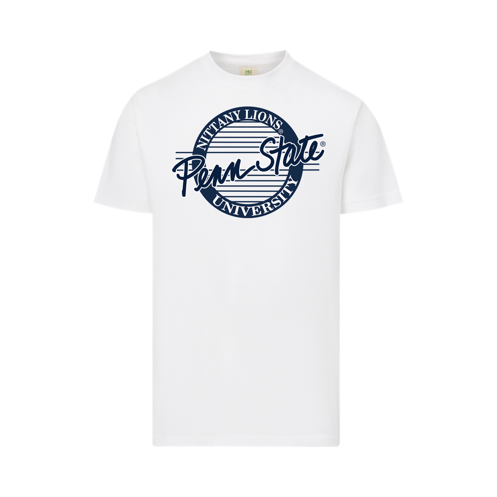 Short Sleeve Tee Shirt w Retro Circle Design